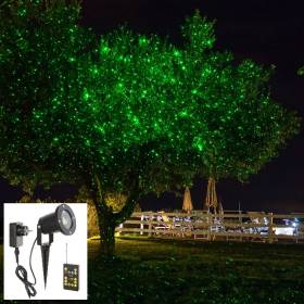 Projecteur LED laser points verts télécommande vitesse réglable IP65