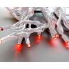 Rideau lumineux scintillant 360 led rouge et blanc froid h150cm x 2M 360 led 230V câble blanc Leblanc Chromex