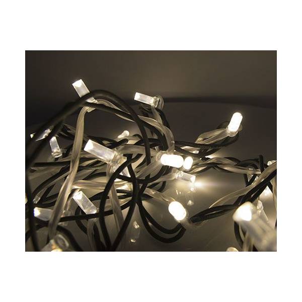 Guirlande lumineuse 20M classic'line 200 LED blanc chaud scintillant 230V câble vert foncé