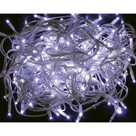 Guirlande lumineuse 20M 200 LED blanc froid lumière fixe 230V câble blanc Leblanc Chromex