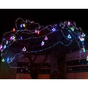 Guirlande lumineuse Confetti 20M 160 Led multicolores animées 230V câble vert Leblanc Chromex