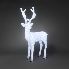 Grand renne lumineux blanc acrylique 130cm 184 LED blanc froid IP44 24V Konstsmide
