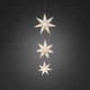 Décoration lumineuse 3 étoiles blanc chaud acrylique piles 64cm 24 LED Konstsmide