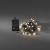 Guirlande lumineuse mini boules  blanc chaud piles 3.9M 40 LED câble noir