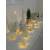 Guirlande lumineuse flocons de neige métal doré piles 1M 10 LED blanc chaud câble transparent