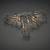 Guirlande lumineuse lanternes diamants argent piles 0.9M 10 LED blanc chaud câble argent