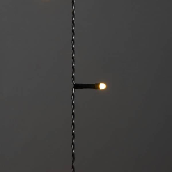 Guirlande lumineuse pour sapin Noël connectée h240cm 240 LED ambré câble noir IP44 24V Konstsmide