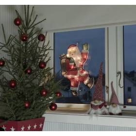 Silhouette fenêtre Père Noël lumineux 45cm 20 LED blanc chaud Konstsmide