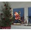 Silhouette fenêtre lumineuse Père Noël qui grimpe 45cm 20 LED blanc chaud