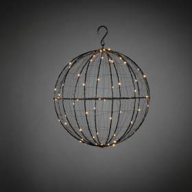 Sphère lumineuse métallique 60 micro-LED ambrées 30CM Konstsmide