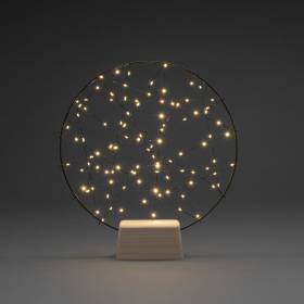 Cercle lumineux avec filament à poser 39.5cm 100 micro-LED ambré câble noir