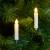 Jeu de 20 bougies de sapin lumineuses en cire blanc flamme 3D 8cm 20 LED blanc chaud câble vert
