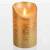Bougie LED cire dorée à piles Flamme oscillante H12,5cm Timer Blanc chaud