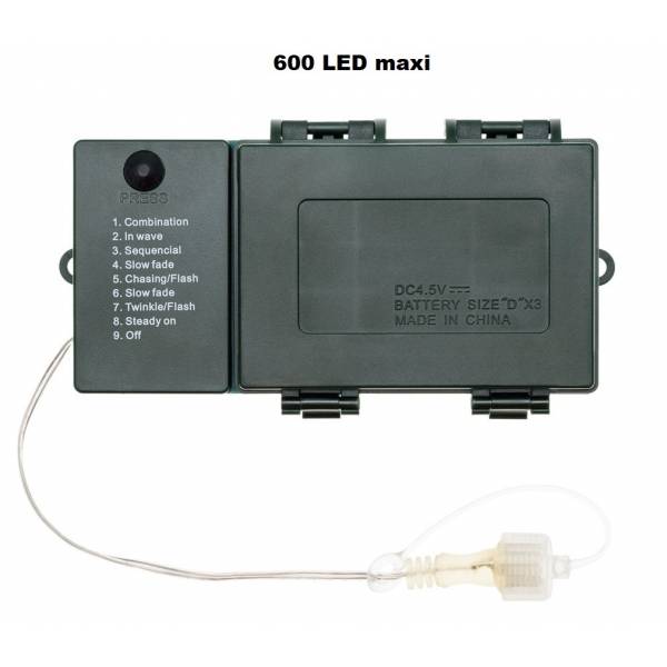 Alimentation porte piles 600 LED Maxi 8 jeux de lumières IP44 pour gamme SMART Connect Lotti 31V