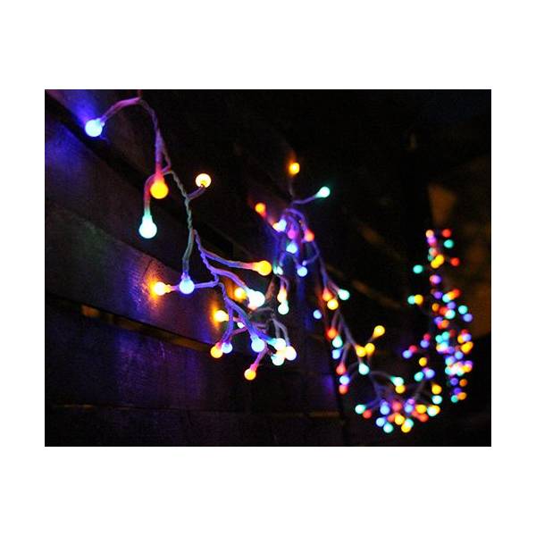 Guirlande lumineuse Solaire 20 m Multicolore 200 LED - Décoration lumineuse  - Eminza
