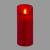 Bougie LED en cire rouge Flamme vacillante à piles H18cm Timer Blanc chaud