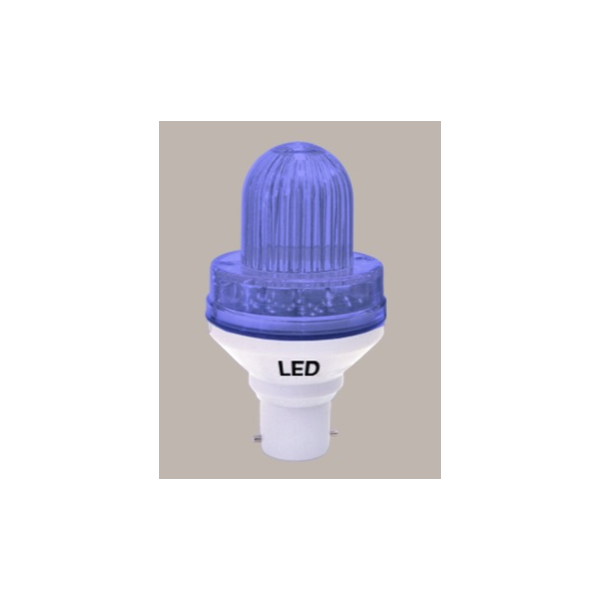 Ampoule bleu stroboscope flash B22 4 LED SMD bleu B22 Leblanc Chromex PRO