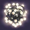 Guirlande lumineuse mini sphère L:6M 40 LED blanc chaud câble vert