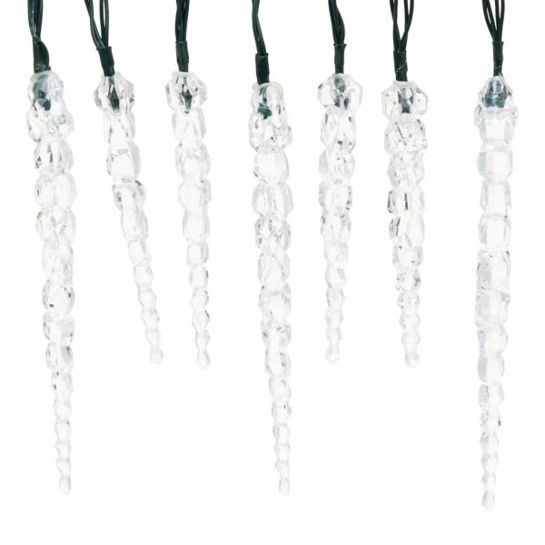 Guirlande lumineuse glaçons stalactite 8M 40 LED blanc froid lumière fixe 24V IP44