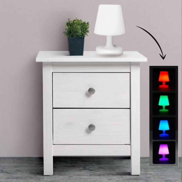 lampe de chevet multicolore à LED pour chambre avec télécommande