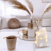 Renne lumineux bois blanc piles intérieur effet 3D professionnel décoration de table