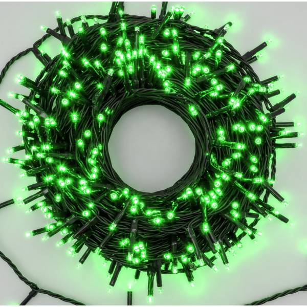 Guirlande lumineuse extérieur IP67 Optima 20m 200 LED vert 230V câble vert Leblanc Chromex
