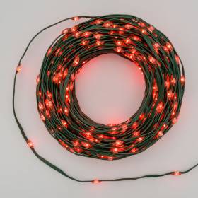 Guirlande lumineuse gouttes 30m 400 LED haute luminosité rouge 8 modes lumière câble vert IP44