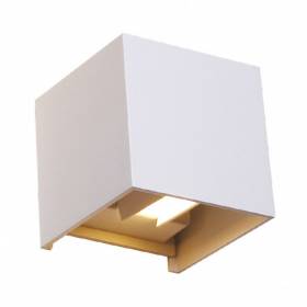 Applique murale cubique extérieure éclairage haut et bas angle ajustable blanc 7W LED blanc chaud IP54