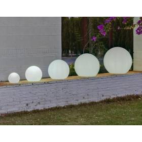 Boule lumineuse 30CM solaire rechargeable BULY blanc LED RGBW IP65