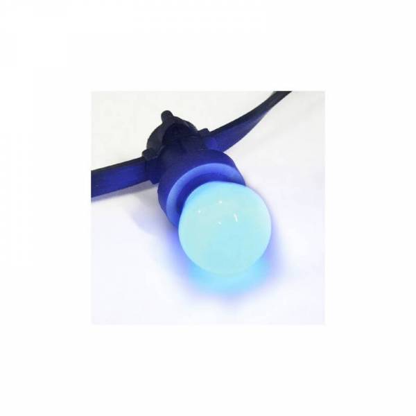 Ampoule 2W bleue LED pour guirlande Guinguette culot E27 en plastique