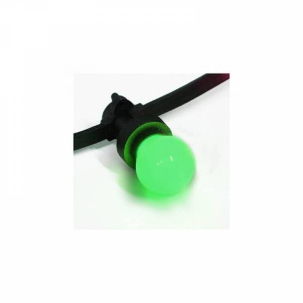Ampoule 2W verte LED pour guirlande Guinguette culot E27 en plastique