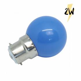 Ampoule B22 2W LED bleu pour guirlande guinguette G45 plastique professionnelle
