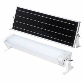Réglette LED solaire capteur de mouvement orientable puissant 3200Lm blanc froid IP65