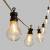 Guirlande lumineuse style guinguette 5M 10 ampoules poire LED filament blanc chaud prolongeable 24V