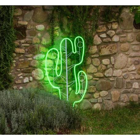 Location cactus lumineux vert 120cm néon LED extérieur déco jardin