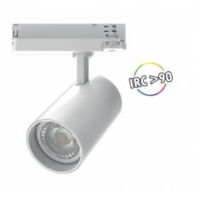 Spot sur rail LED orientable 35W blanc chaud 3000K IP20 blanc professionnel