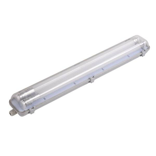 Réglette néon double tube T8 60CM LED 18W blanc froid 6000 kelvin IP65 étanche Ip65 plastique