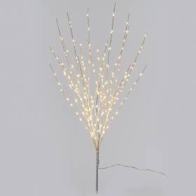 Branche lumineuse 1M blanche argentée 220 microLED blanc chaud