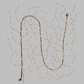 Branche lumineuse LED marron flexible 3m 504 microled blanc chaud fil cuivré