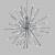 Boule lumineuse argentée 30cm étoile à branches LED blanc froid flash