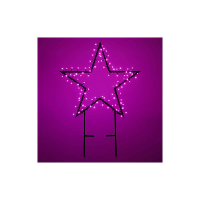 Étoile lumineuse à planter 75cm Led RGB 48 effets Wonder Lotti