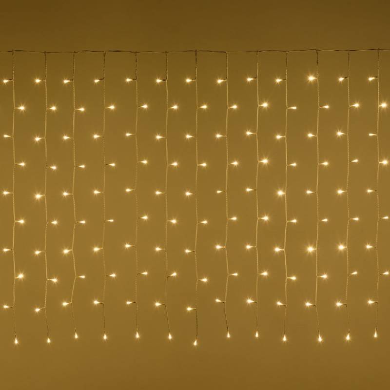 Rideau lumineux grande largeur 10M 1000 LED blanc chaud 8 modes 31V