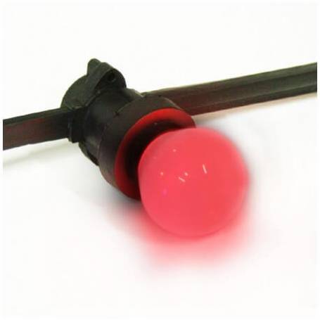 Ampoule led plastique B22 1W Rouge pour guirlande guinguette qualité professionnelle