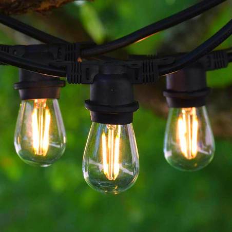 Feit Electric Guirlande lumineuse à DEL à filaments, 10 douilles,  utilisation extérieure