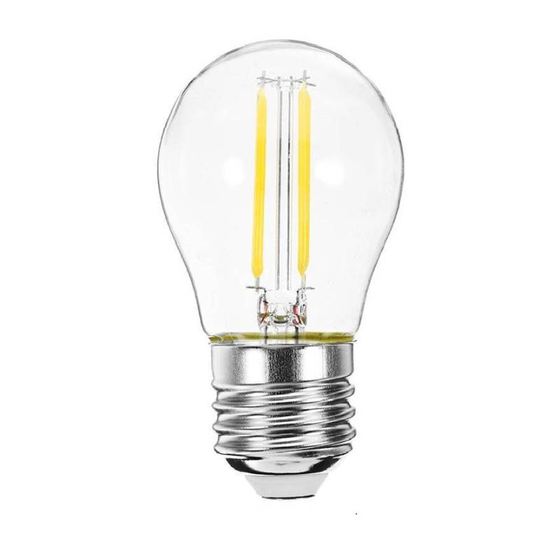 10 Ampoules LED 2W filament 2200K Guinguette blanc très chaud E27 G45