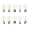 Lot de 10 Ampoule filament 2W E27 G45 LED blanc chaud 2200 kelvin pour guirlande guinguette