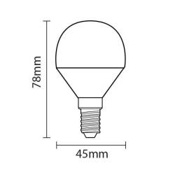 Ampoule LED G45 E14 6W 240 degrés 2700k blanc chaud professionnelle 