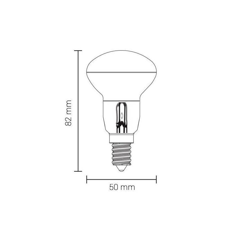 Ampoule LED R50 E14 5W 2700k filament blanc chaud professionnelle 