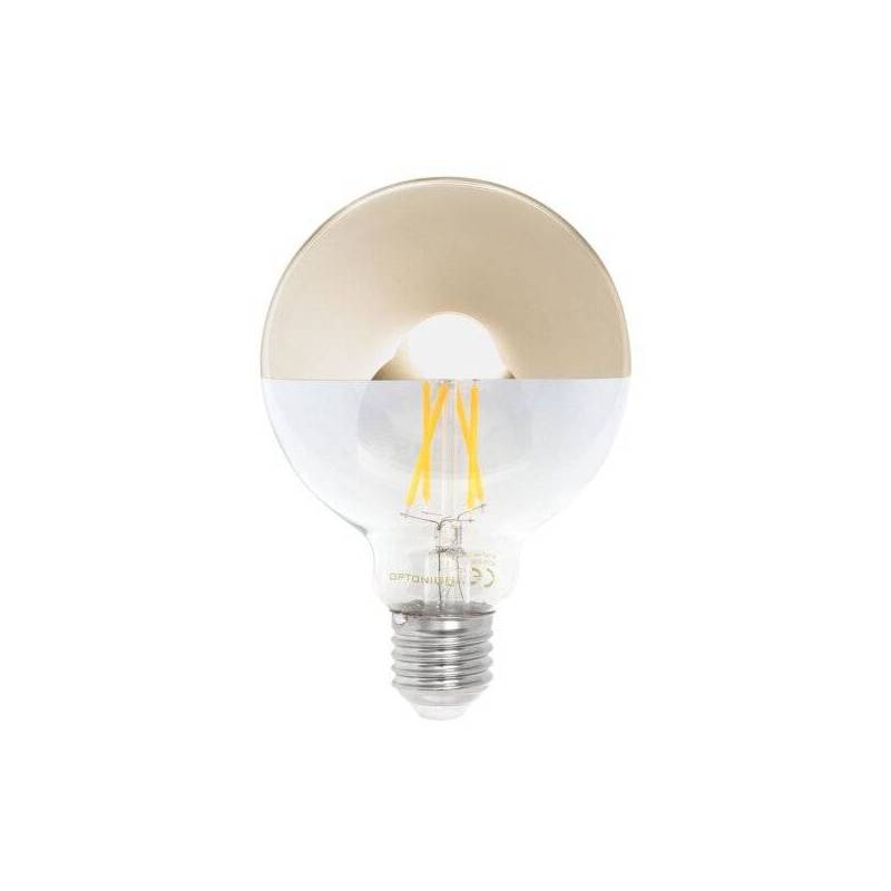 Ampoule LED Globe G95 Demi Sphère Argentée 7W E27 Dimmable 2700K