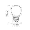 Ampoule LED G45 mm 4W E27 2700k filament blanc chaud professionnelle 